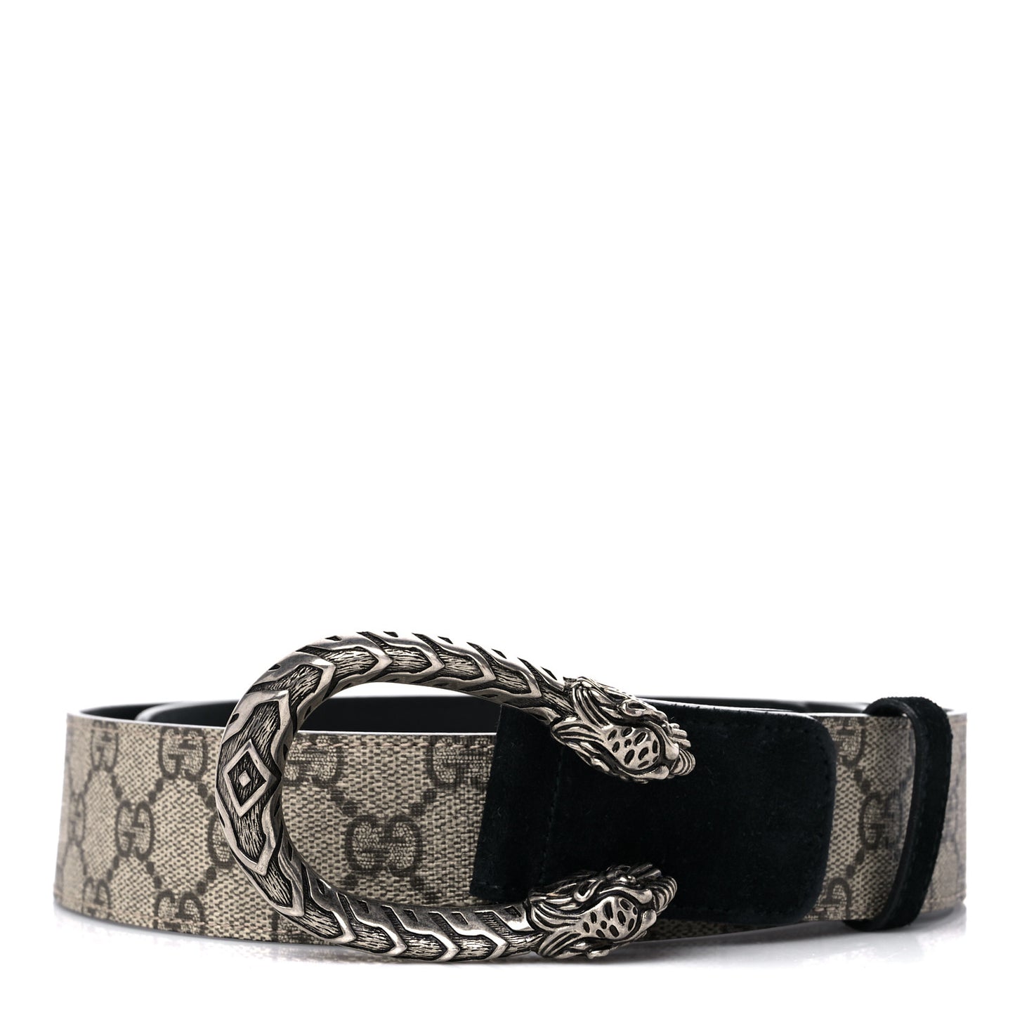 GG Supreme Monogram Suede Dionysus 40mm Belt 90 36 Beige Black