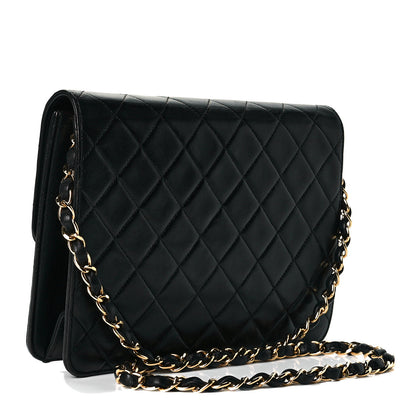 Chanel Lambskin Quilted Small Single Flap Black 2 of 7