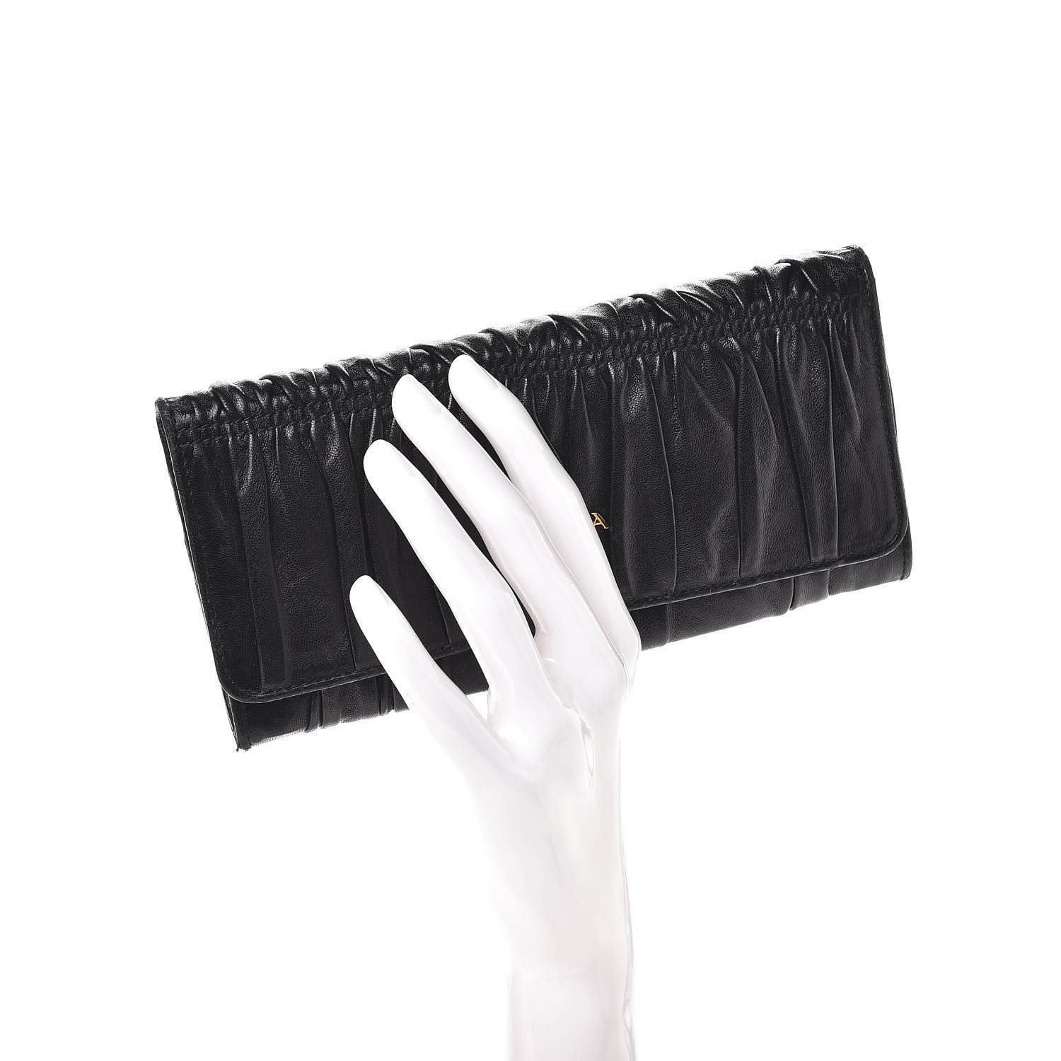 Prada Nappa Gaufre Continental Wallet Nero Black 2 of 7