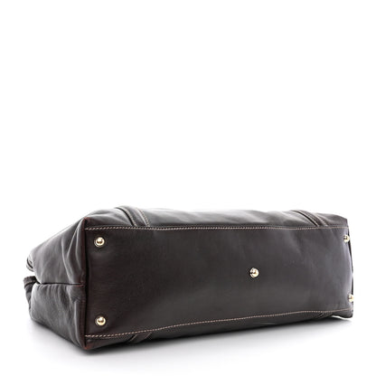 Gucci Calfskin Medium Britt Tote Dark Brown 4 of 10