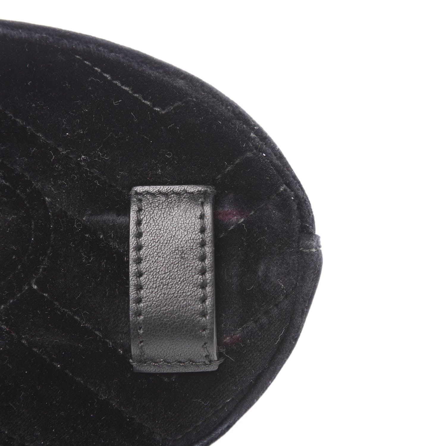 Gucci Velvet Matelasse Marquise Crystals GG Marmont Belt Bag 85 34 Black 7 of 11