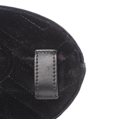Gucci Velvet Matelasse Marquise Crystals GG Marmont Belt Bag 85 34 Black 7 of 11