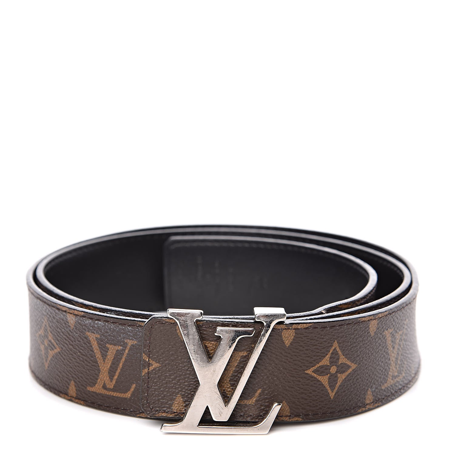 Louis Vuitton Calfskin Monogram 40mm LV Initiales Reversible Belt 110 44 Black 1 of 8