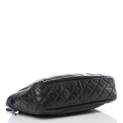 Chanel Metallic Aged Calfskin Quilted Large Reissue Camera Case Black 5 of 14