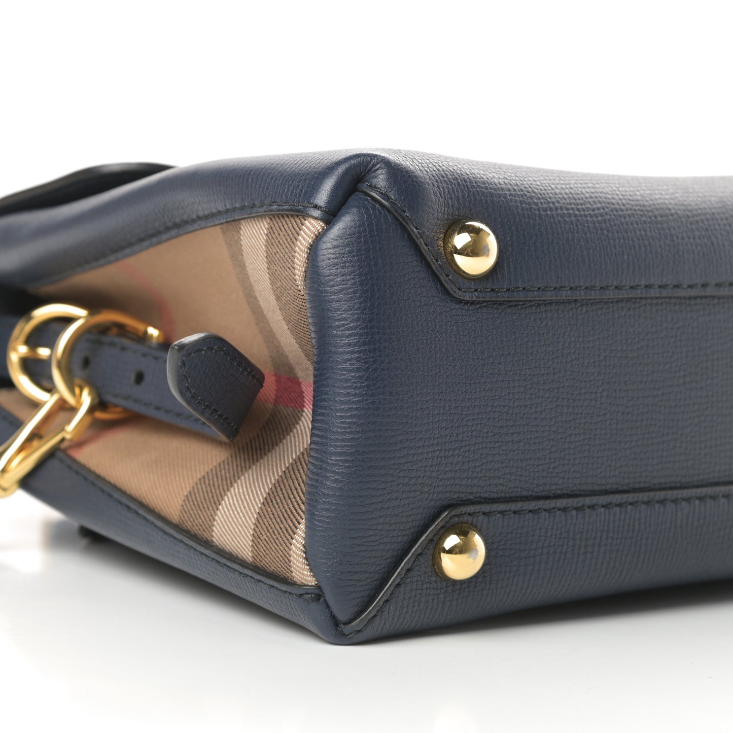 Derby Calfskin House Check Small Camberley Ink Blue