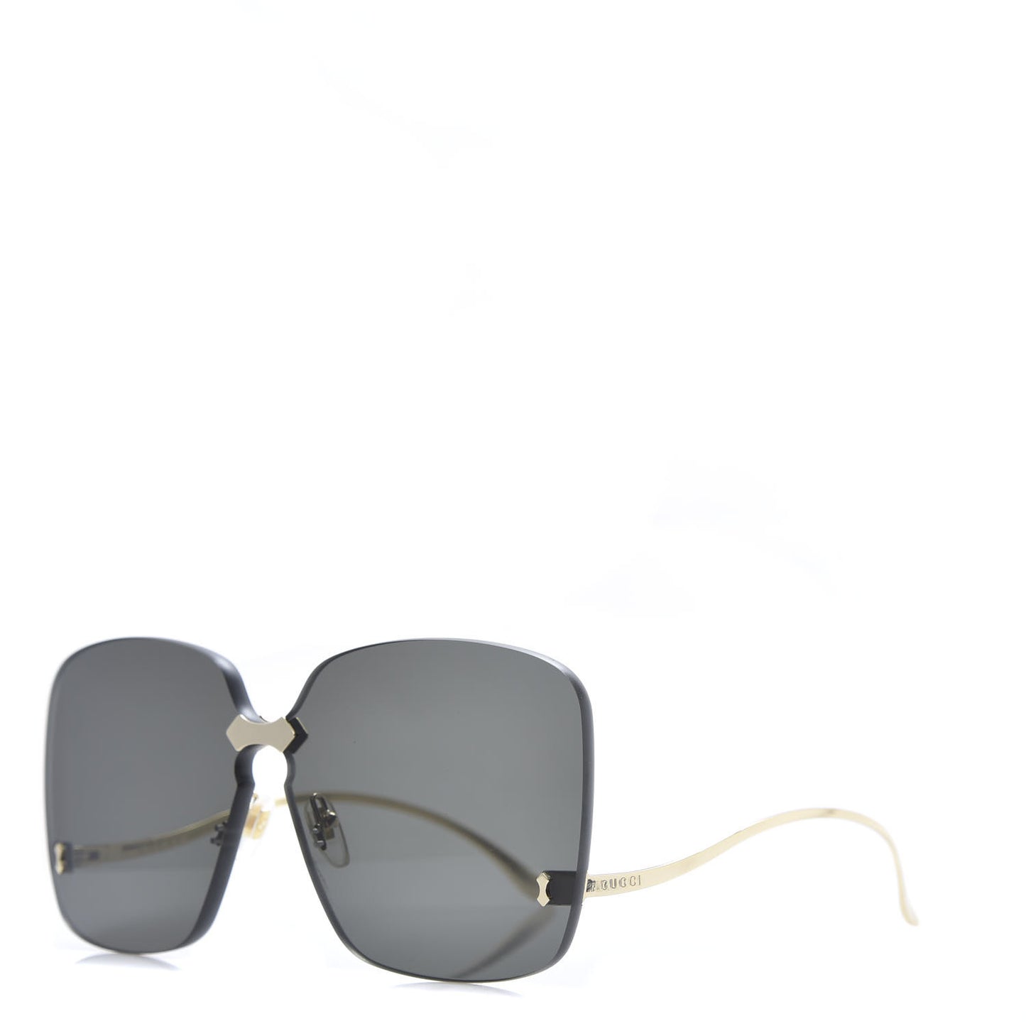 Metal Rimless Sunglasses GG0352S Gold