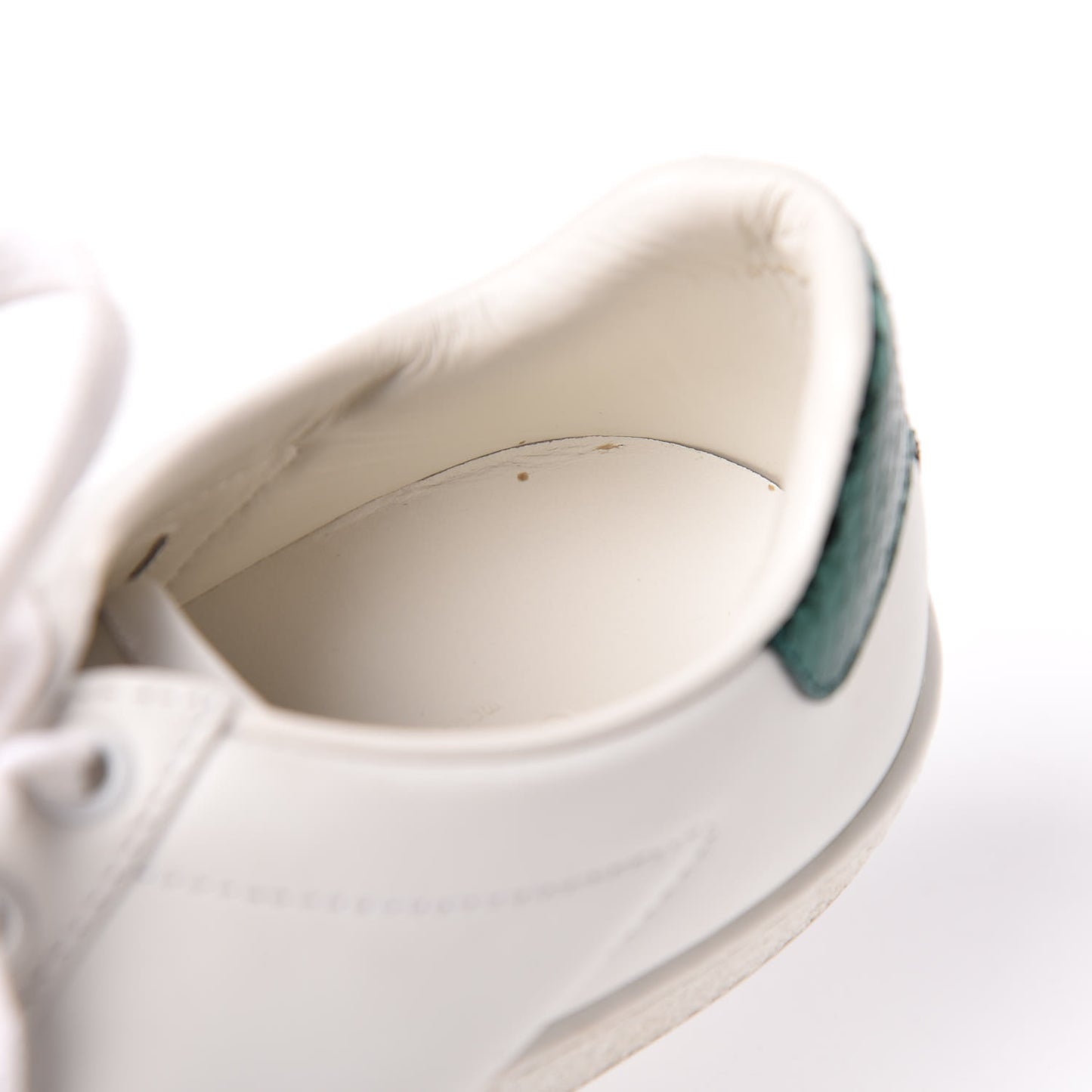 Calfskin Web Crystal Womens Mouth Ace Sneakers 37 White