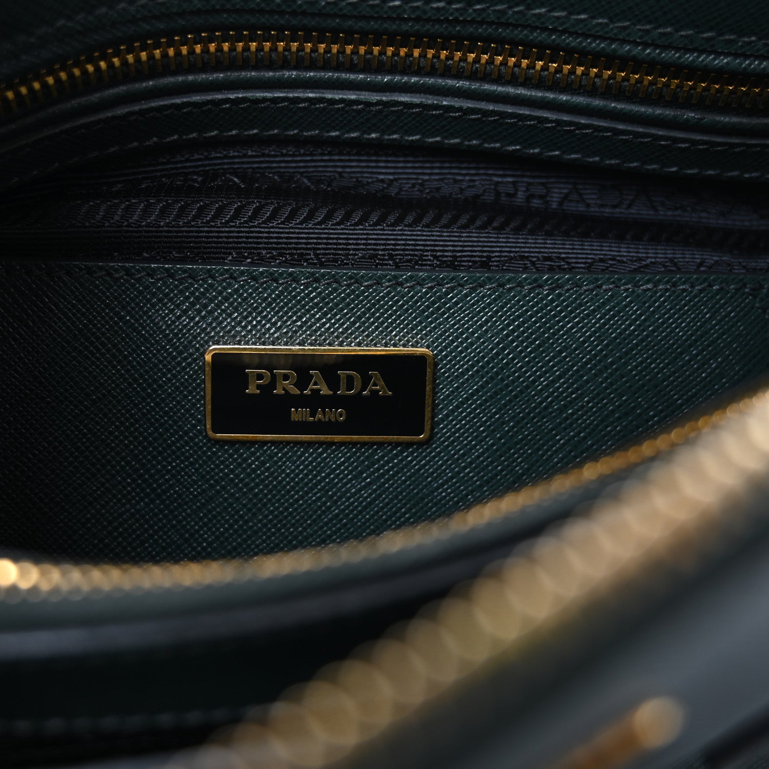 Prada Saffiano Lux Medium Promenade Tote Biliardo 6 of 9
