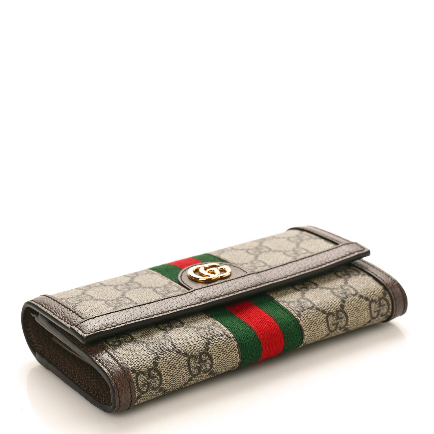 Gucci GG Supreme Monogram Web Ophidia Continental Wallet Brown 4 of 8