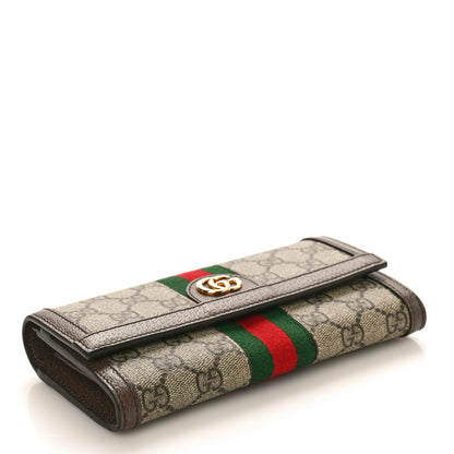Gucci GG Supreme Monogram Web Ophidia Continental Wallet Brown 4 of 8