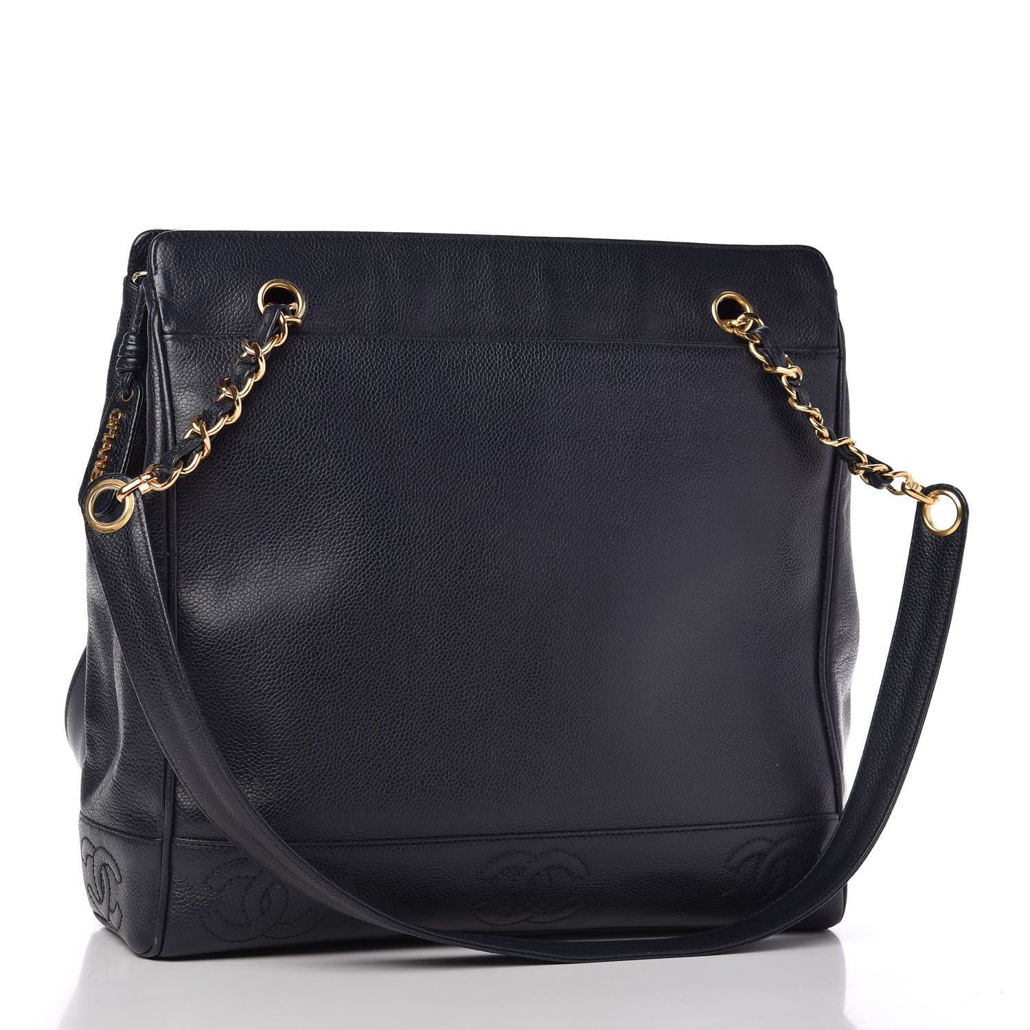 Chanel Caviar CC Shoulder Bag Navy 3 of 10