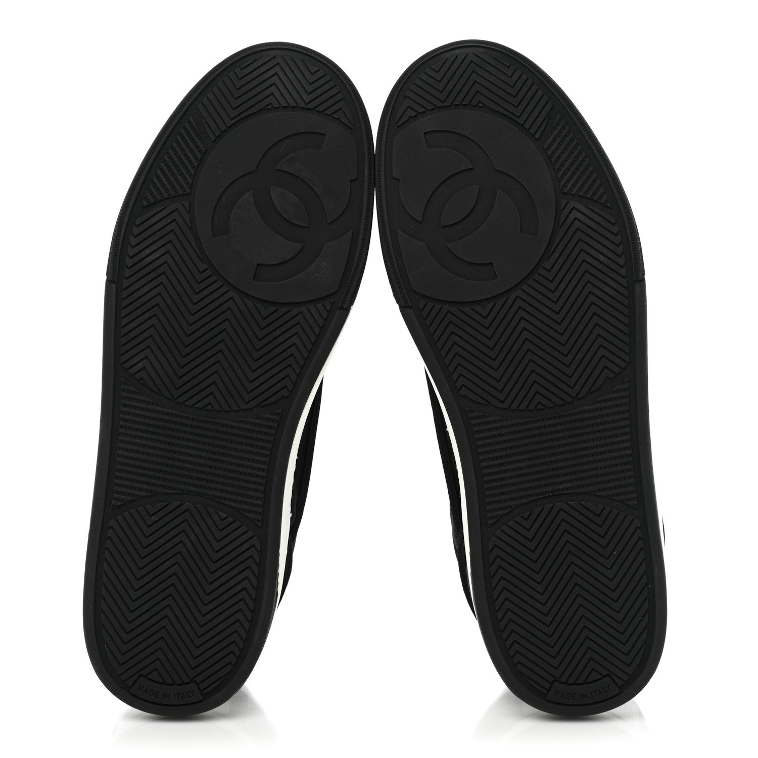 Chanel Fabric Womens Logo Sneakers 40.5 Black White 6 of 10