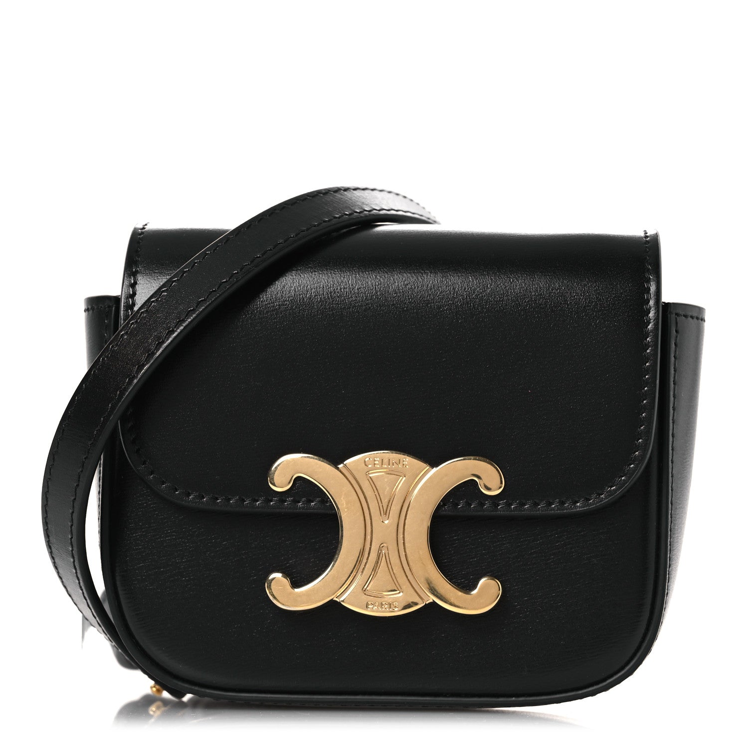 Celine Shiny Calfskin Mini Claude Black 8 of 11