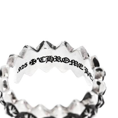 Chrome Hearts Sterling Silver CH Plus Punk Band Ring 60 9 4 of 5