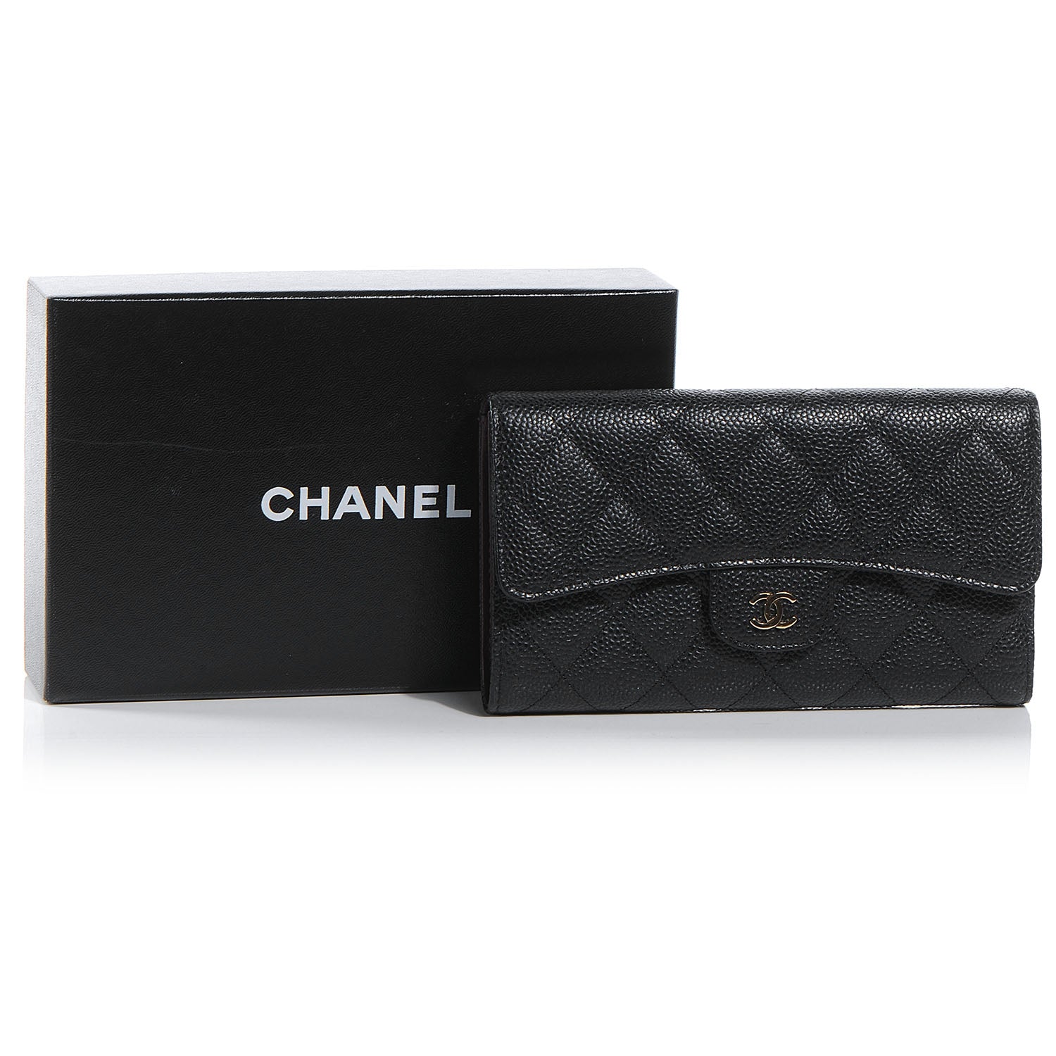 Chanel Caviar Quilted Large Flap Wallet Black 5 of 9
