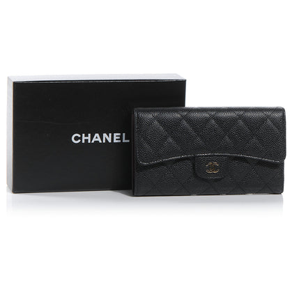 Chanel Caviar Quilted Large Flap Wallet Black 5 of 9