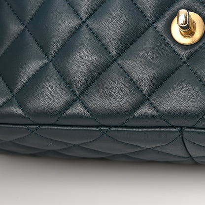 Chanel Lambskin Quilted Bi-Color Flap Navy Turquoise 15 of 16
