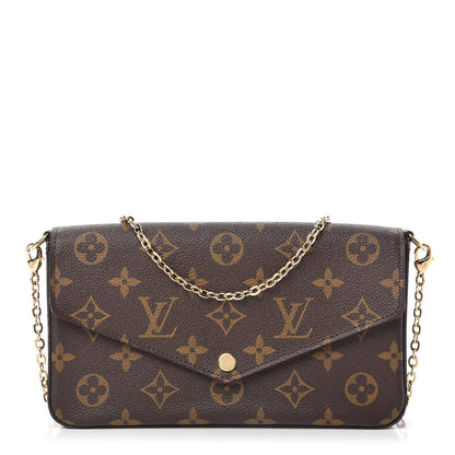 Louis Vuitton Monogram Pochette Felicie Chain Wallet Fuchsia 1 of 11
