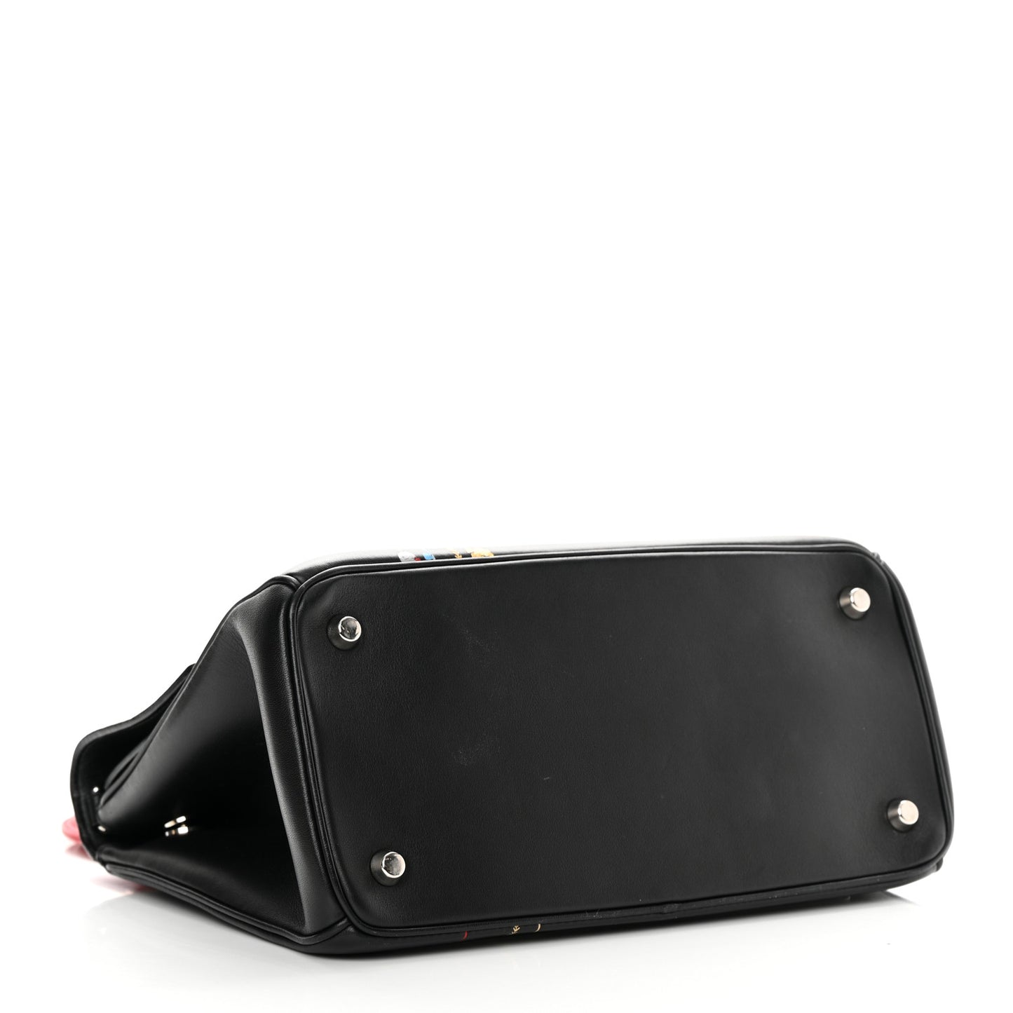 Smooth Calfskin Small Tri-Color Be Dior Flap Black Red White