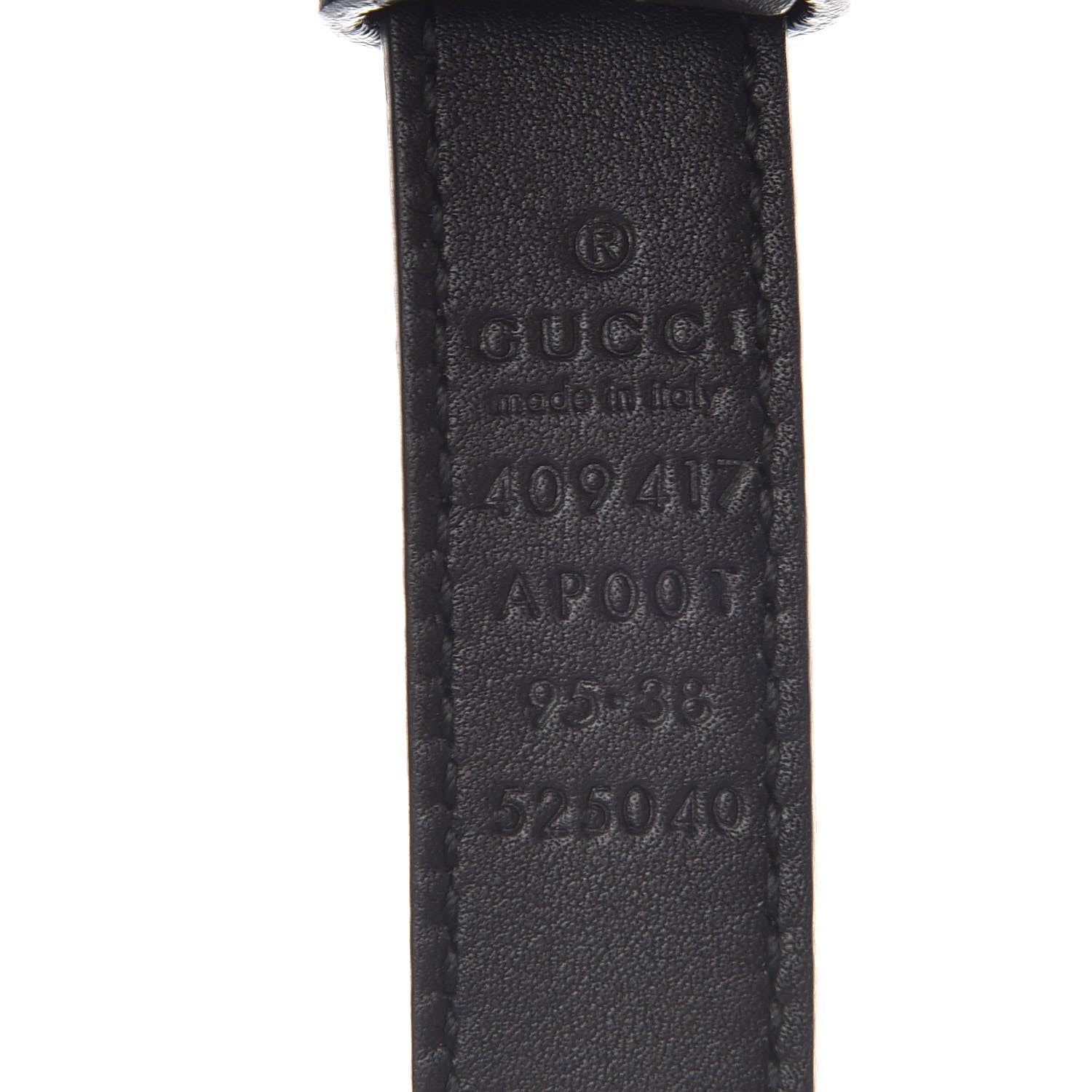 Gucci Calfskin Double G 20mm Belt 95 38 Black 4 of 7