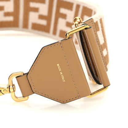 Fendi Ribbon Vitello King FF 1974 Adjustable Strap You Poudre Cuoio Miele Scuro 4 of 4