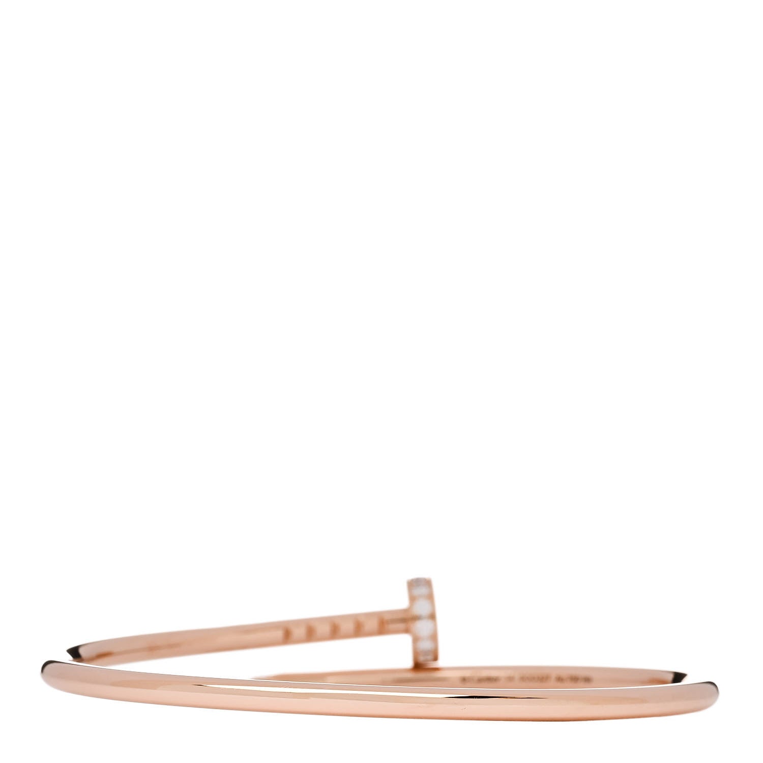 Cartier 18K Pink Gold Diamond Small Juste Un Clou Bracelet 14 2 of 5