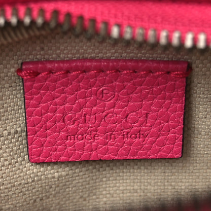 Gucci Grained Calfskin Small Logo Belt Bag Box Pink Green 6 of 9