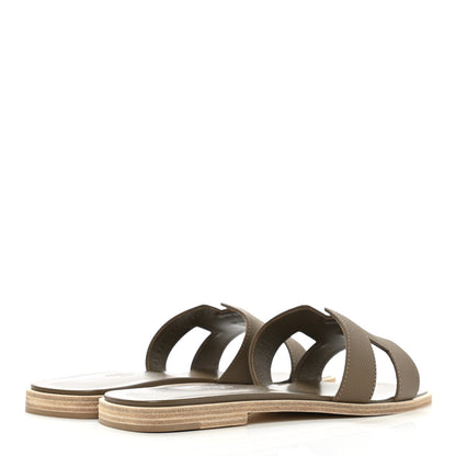 Hermes Epsom Oran Sandals 38 Etoupe 4 of 9