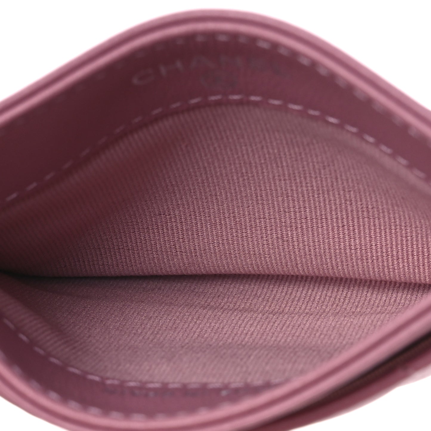 Lambskin Quilted Crystal Star Card Holder Pink