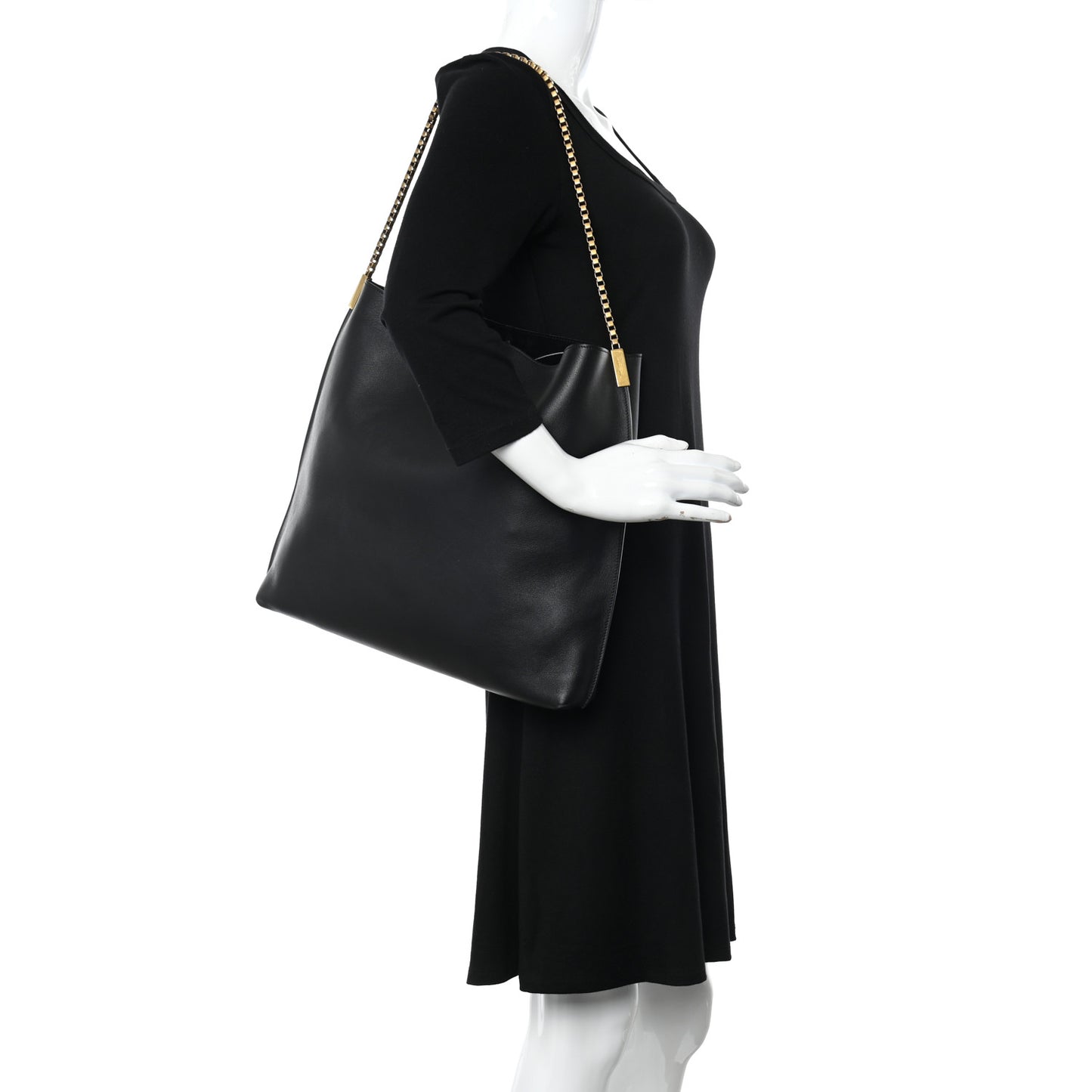 Calfskin Medium Suzanne Hobo Black