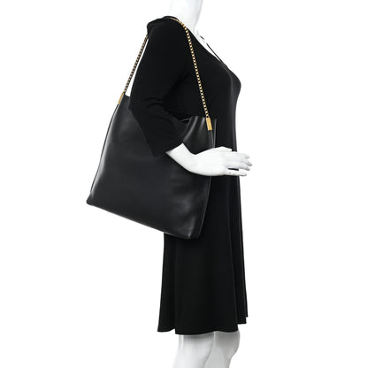 Saint Laurent Calfskin Medium Suzanne Hobo Black 2 of 12