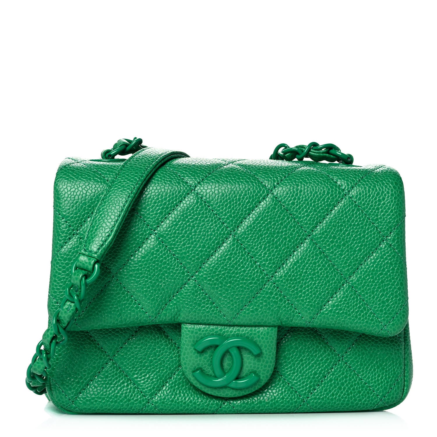 Chanel Caviar Quilted Mini Incognito Square Flap Green 1 of 11