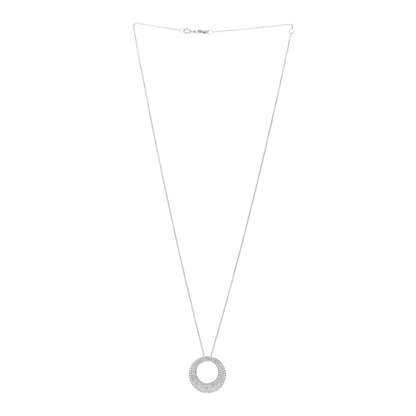Roberto Coin 18K White Gold Diamond 20mm Scalare Necklace 3 of 4