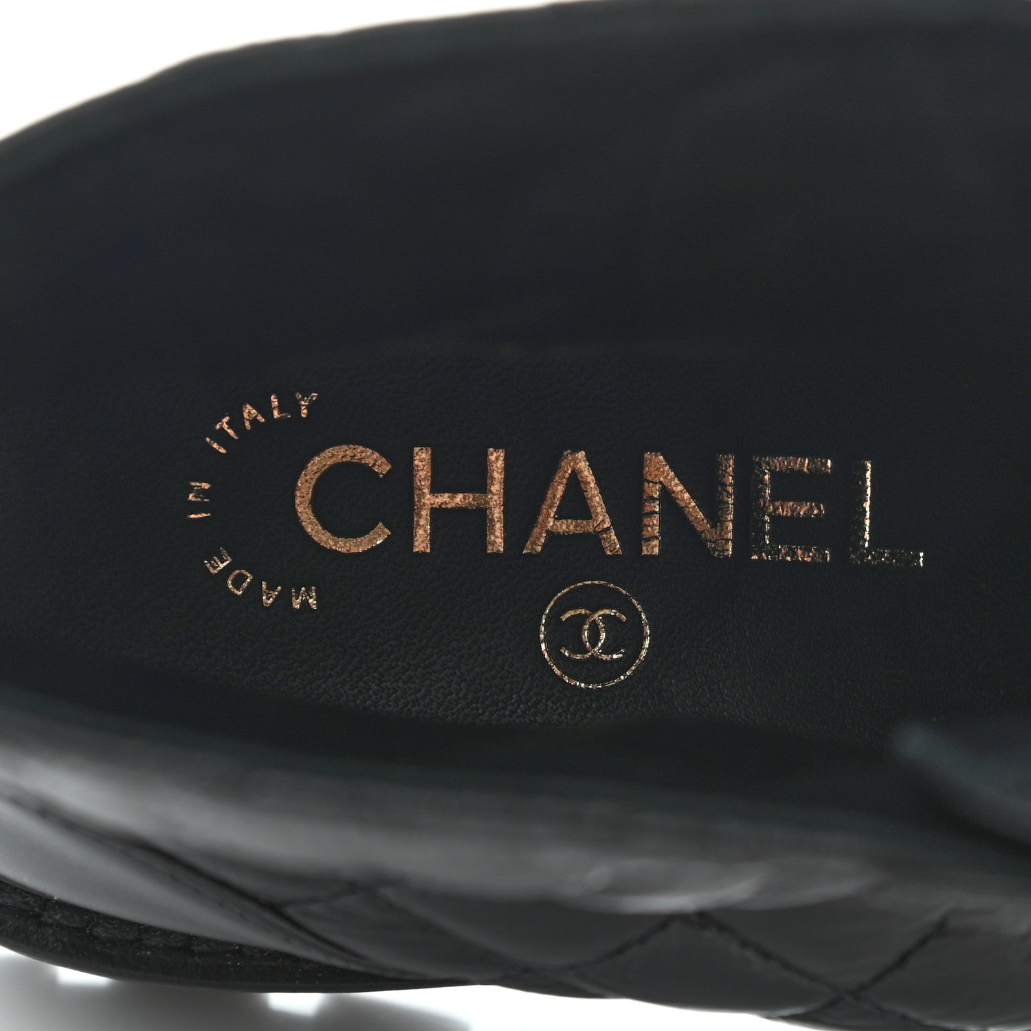Chanel Shiny Goatskin Calfskin Quilted Lace Up Combat Boots 38.5 Black 7 of 14