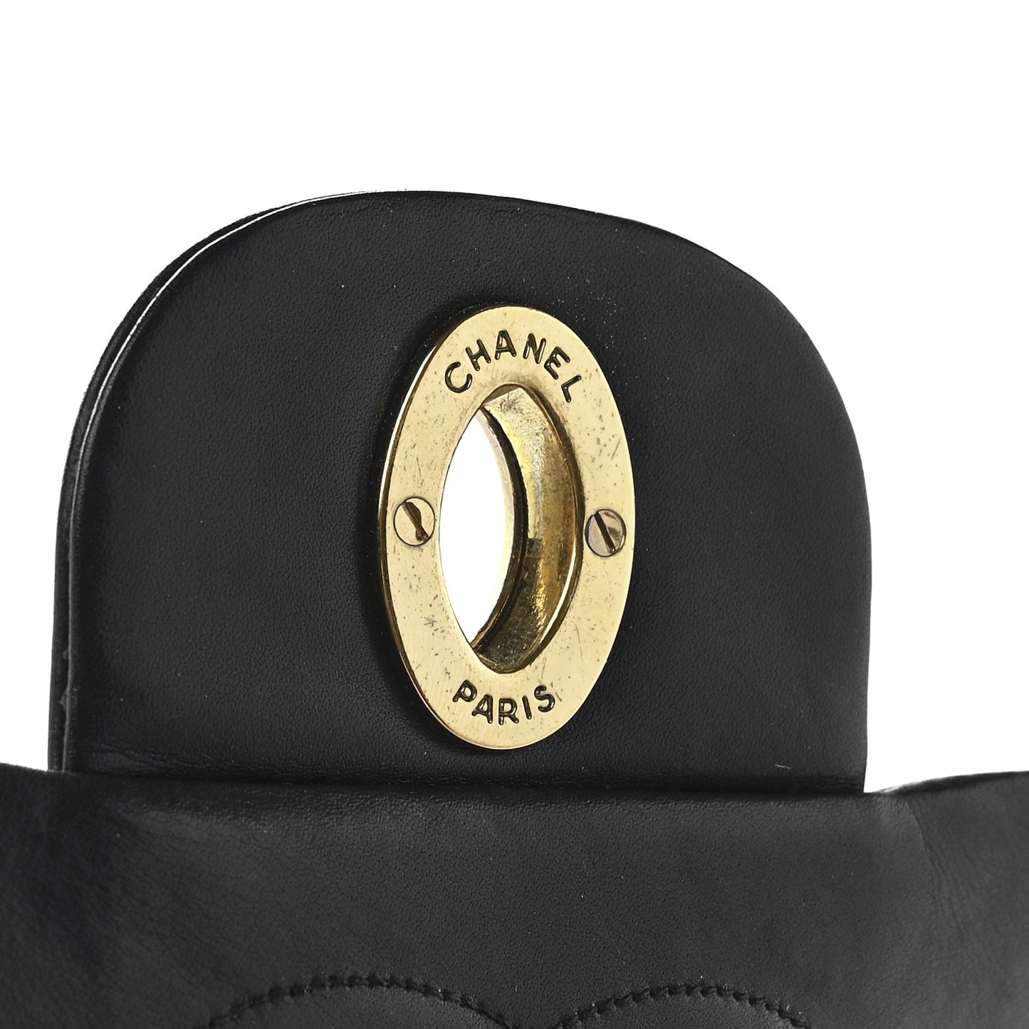 Lambskin Quilted XL Jumbo Single Flap Black