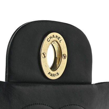 Chanel Lambskin Quilted XL Jumbo Single Flap Black 7 of 12