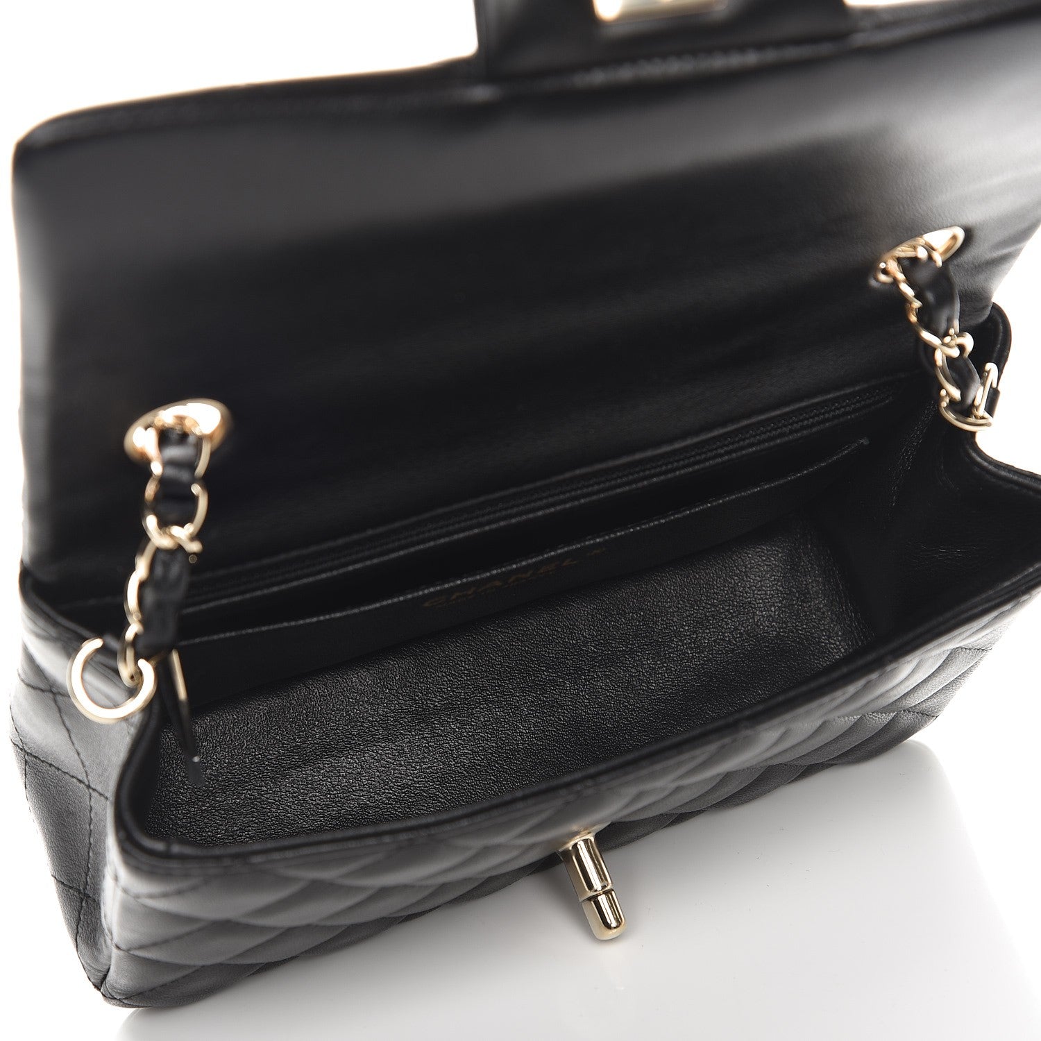 Chanel Lambskin Quilted Mini Rectangular Flap Black 5 of 7