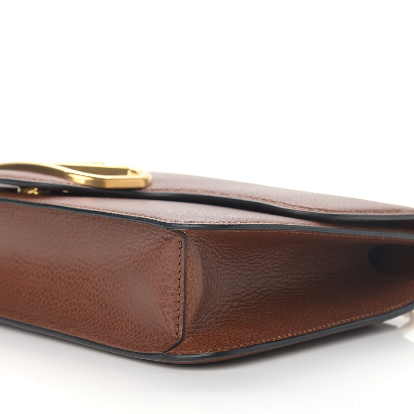 Grained Calfskin Vlogo Loco Messenger Bag Tan