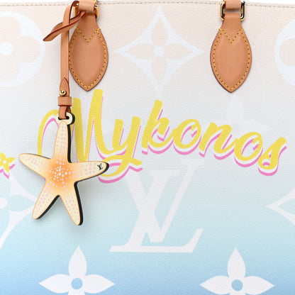 Louis Vuitton Monogram Giant Raffia Mykonos By The Pool Onthego GM Blue 10 of 16