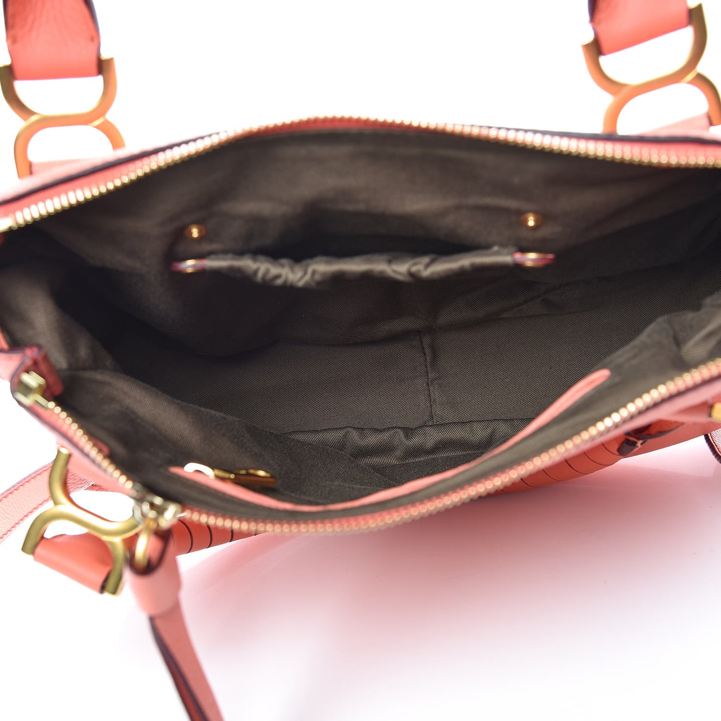 Calfskin Medium Marcie Satchel Coral Pop