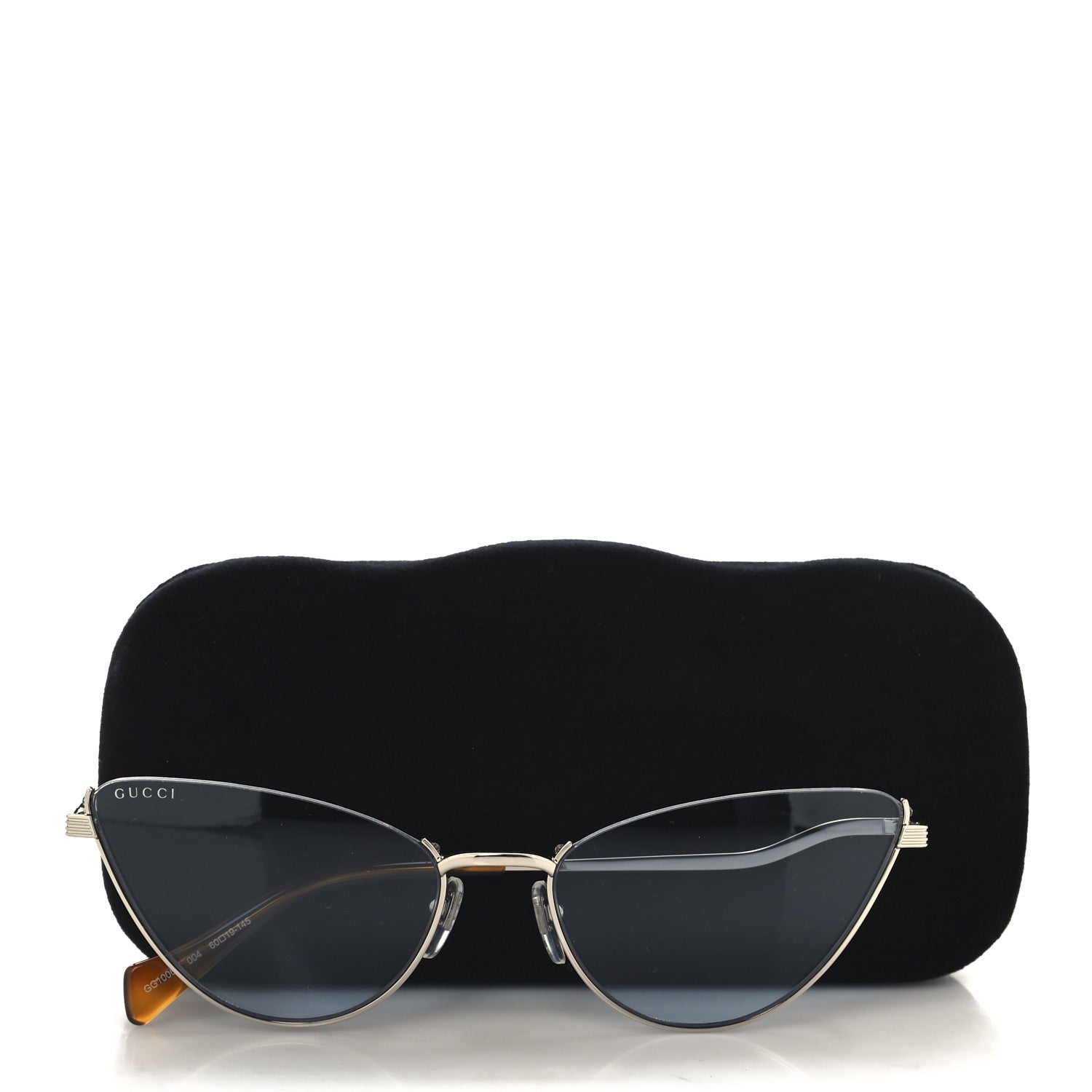Gucci Metal Cat Eye Sunglasses GG1006S Silver Light Blue 7 of 7
