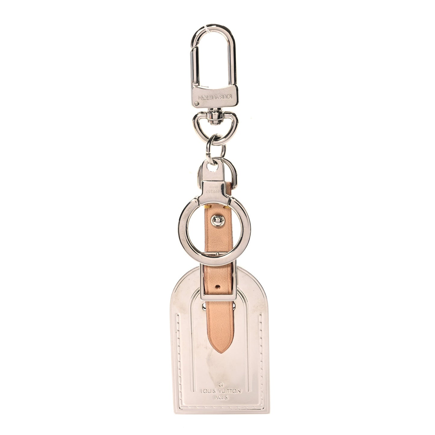 Metal Luggage Tag Key Holder Silver