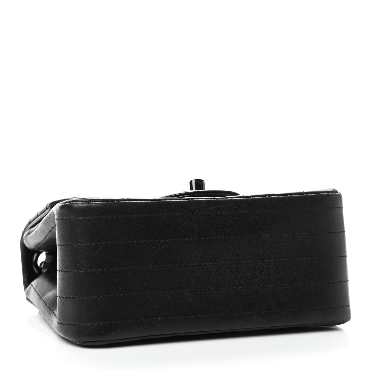 Lambskin Chevron Quilted Mini Square Flap So Black