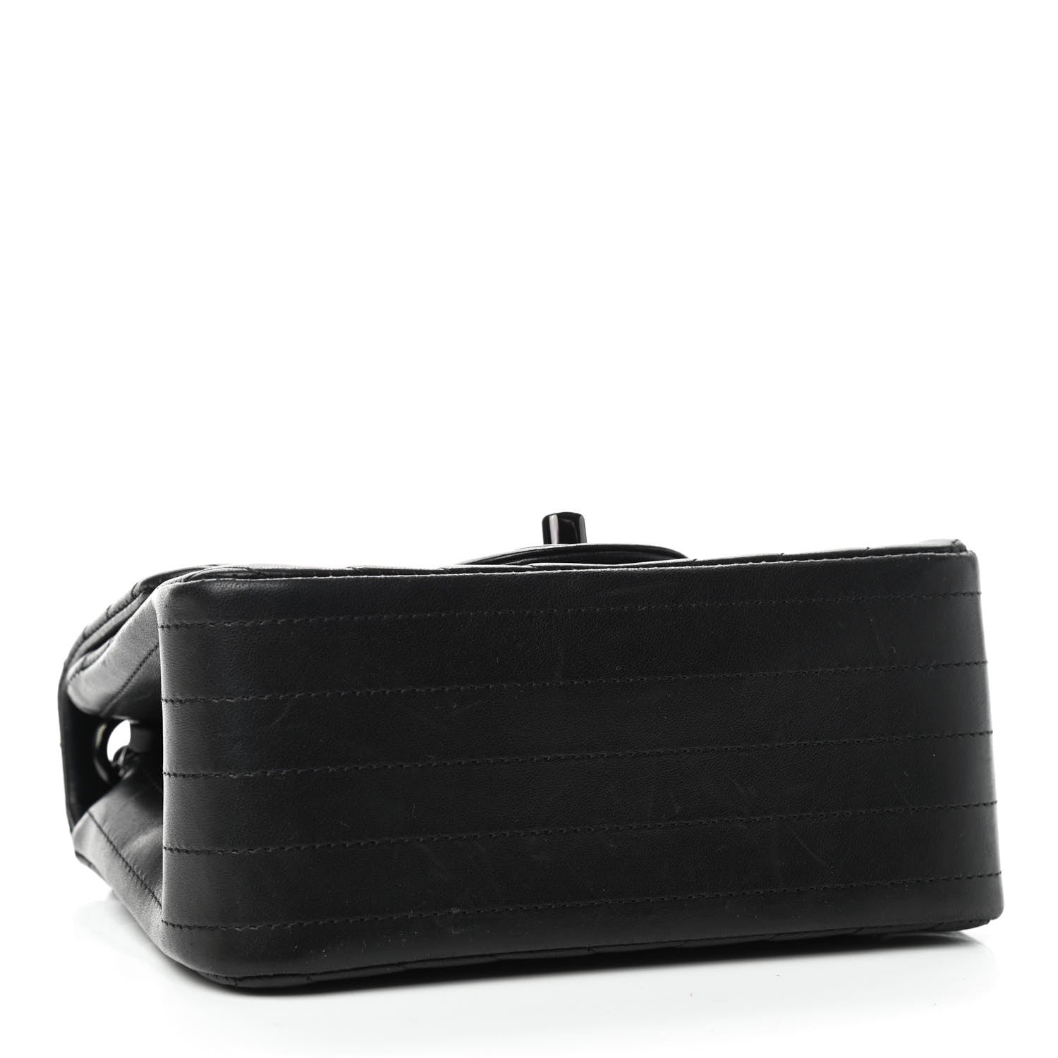 Chanel Lambskin Chevron Quilted Mini Square Flap So Black 4 of 9