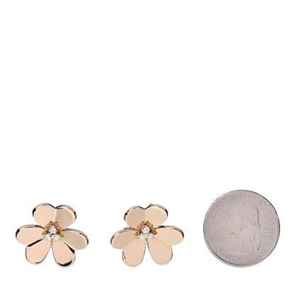 Van Cleef & Arpels 18K Yellow Gold Diamond Large Frivole Clip-On Earrings 2 of 4