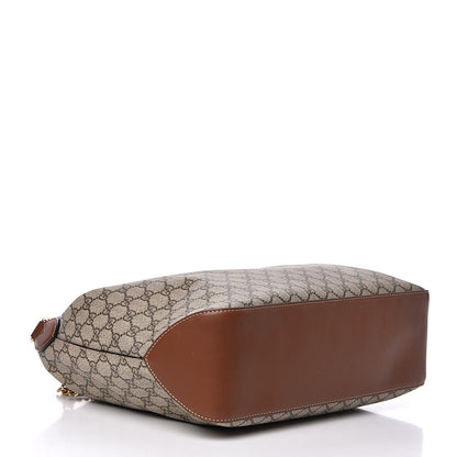 Gucci GG Supreme Monogram Large Linea A Hobo Light Brown 4 of 11