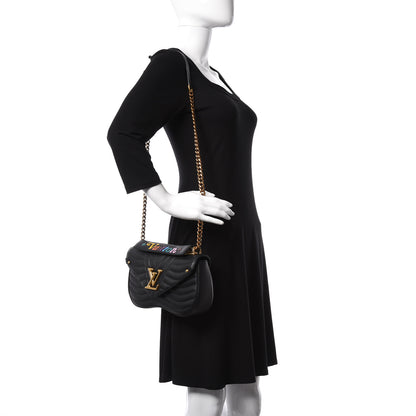Louis Vuitton Calfskin New Wave Chain MM Black 2 of 10