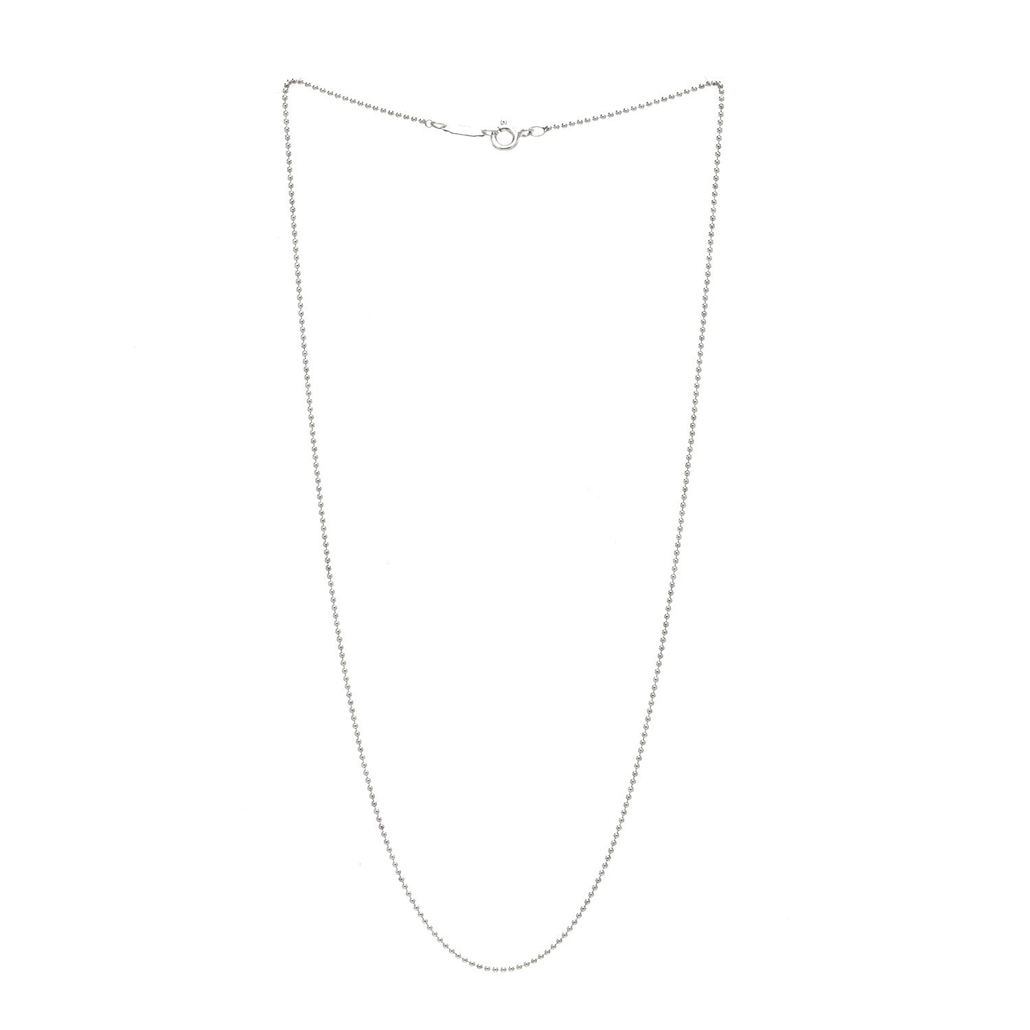 Tiffany Sterling Silver 1.2mm Bead Chain Necklace 18" 3 of 6