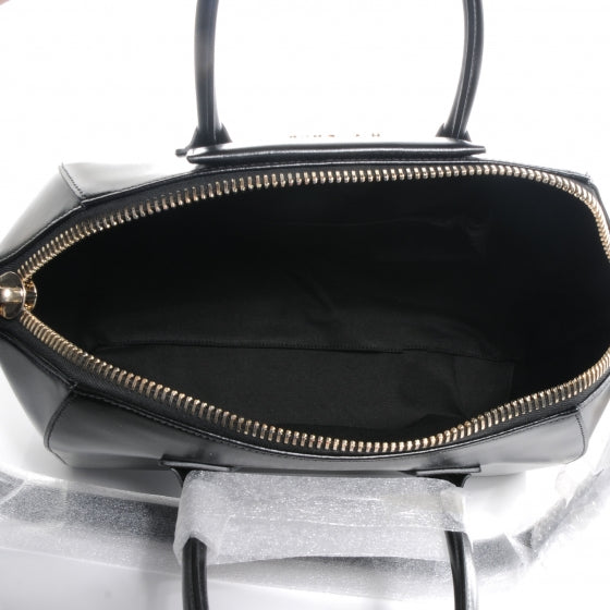 Shiny Lord Calfskin Medium Antigona Black