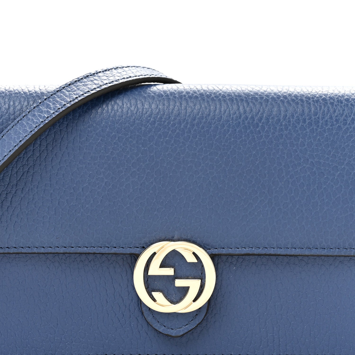 Gucci Dollar Calfskin Interlocking G Chain Wallet Caspian 8 of 11